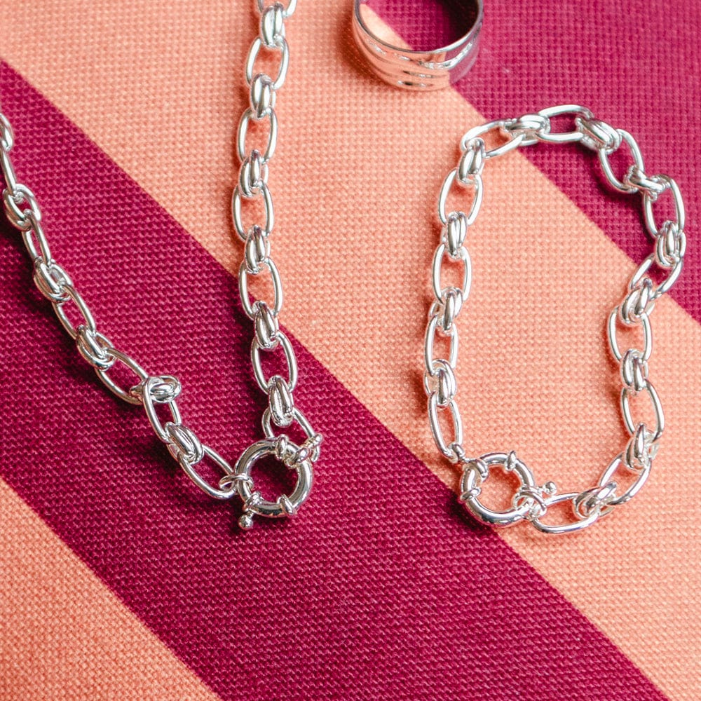 Daisy London - Polly Newman Vintage Link Chain Necklace - Silver