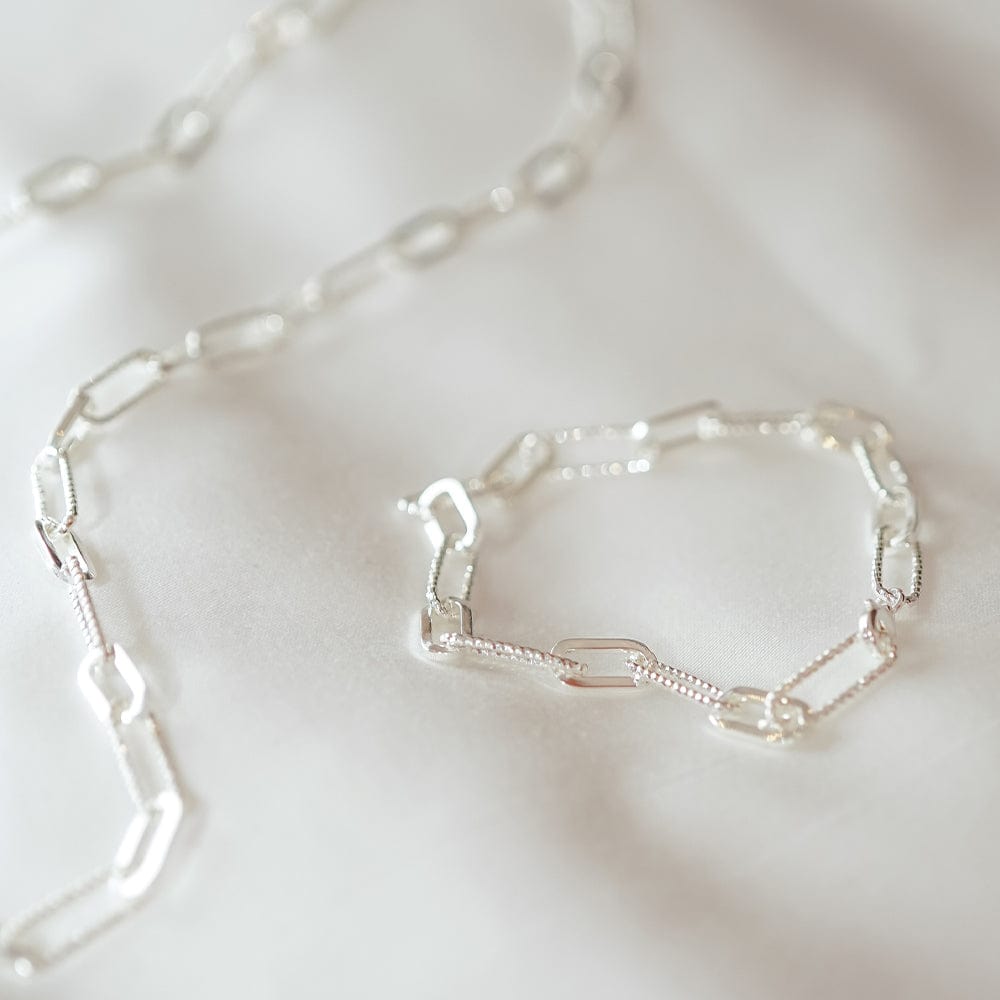Daisy London - Polly Newman Paperclip Chain Bracelet - Silver
