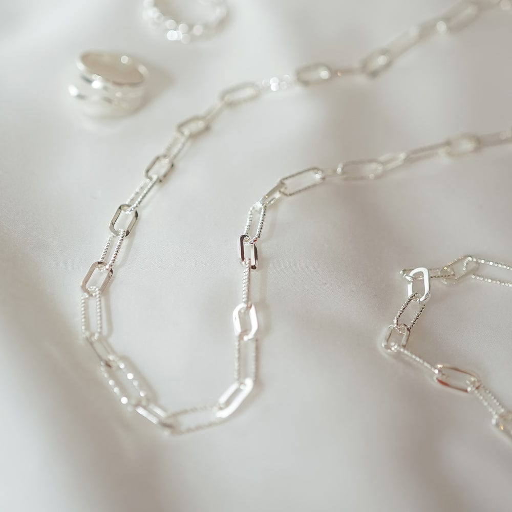 Daisy London - Polly Newman Paperclip Chain Necklace - Silver