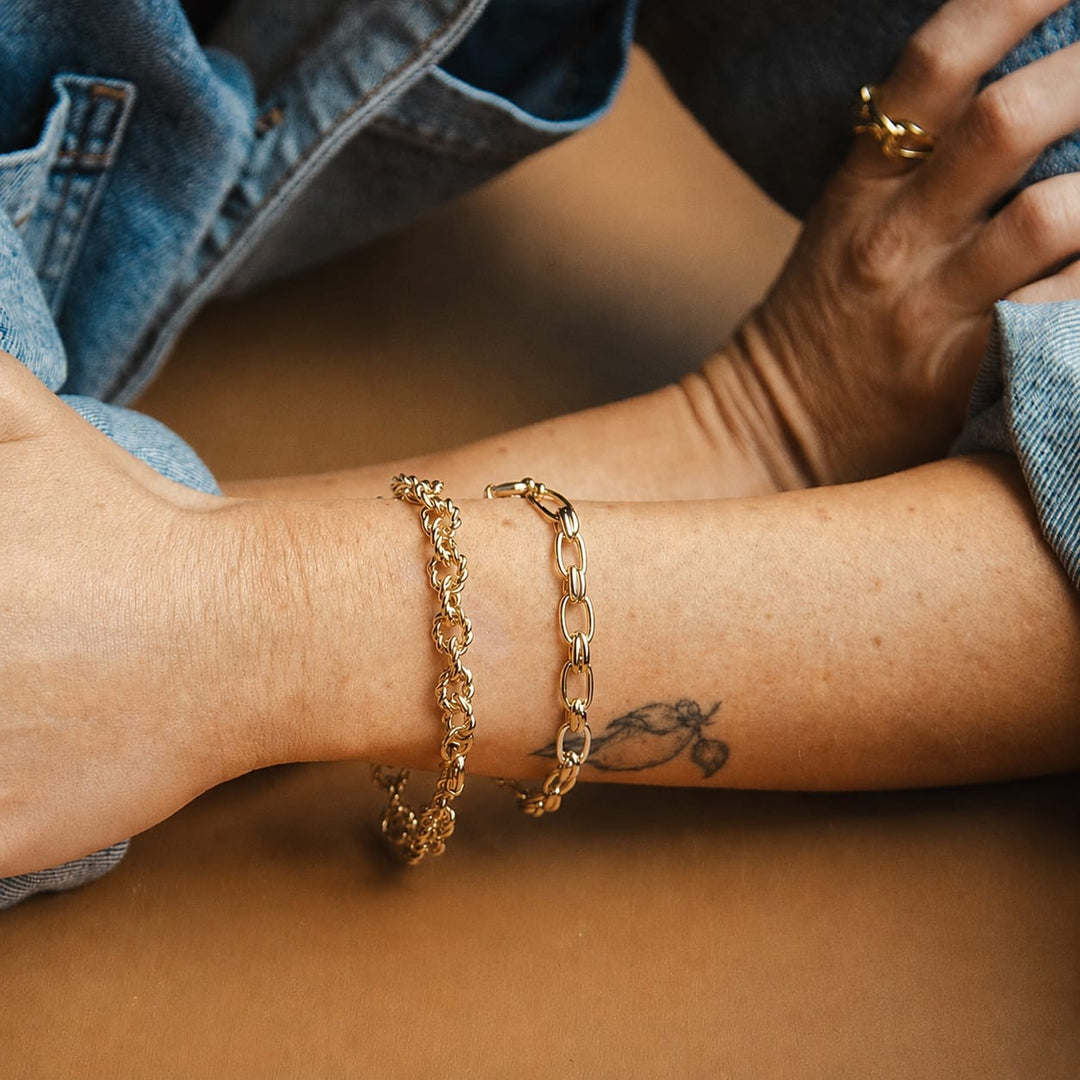 Daisy London - Polly Newman Vintage Link Chain Bracelet - Gold