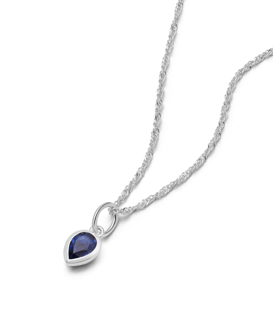 Daisy London - Birthstone Necklace - Sapphire September - Silver