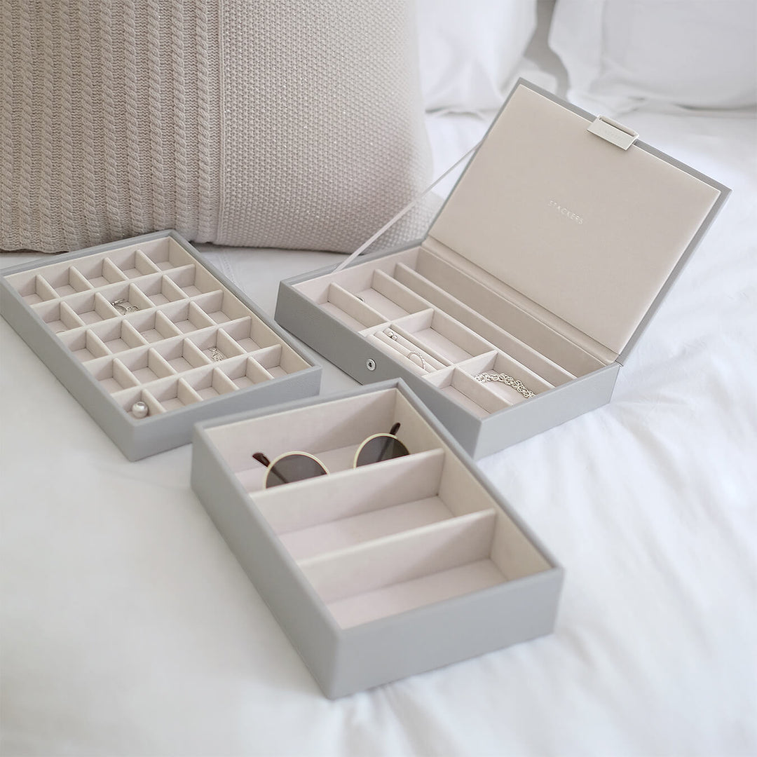Stackers - Pebble Grey Classic Jewellery Box - Set of 3