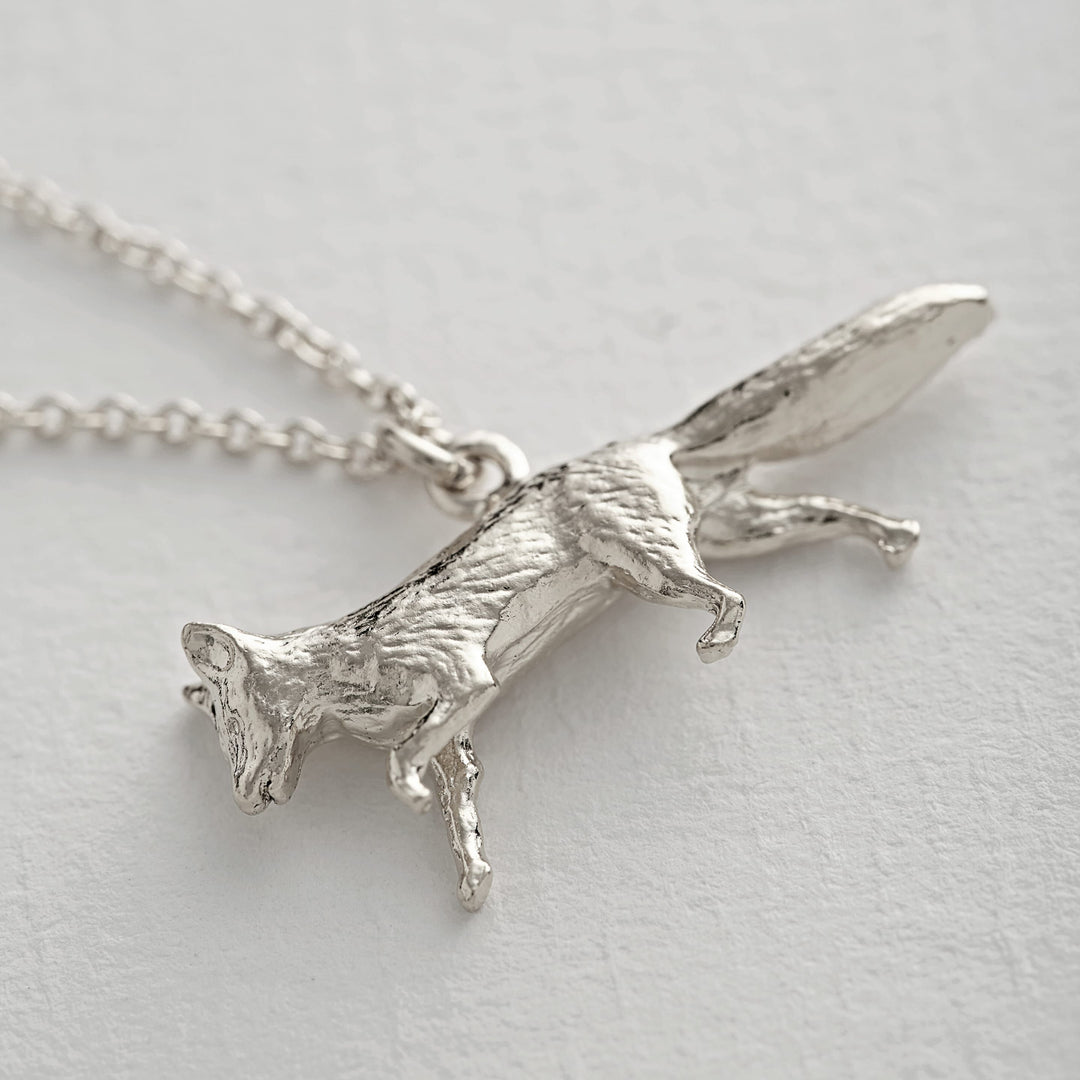 Alex Monroe - Prowling Fox Necklace - Silver