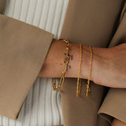 Daisy London - Polly Newman Paperclip Chain Bracelet - Gold