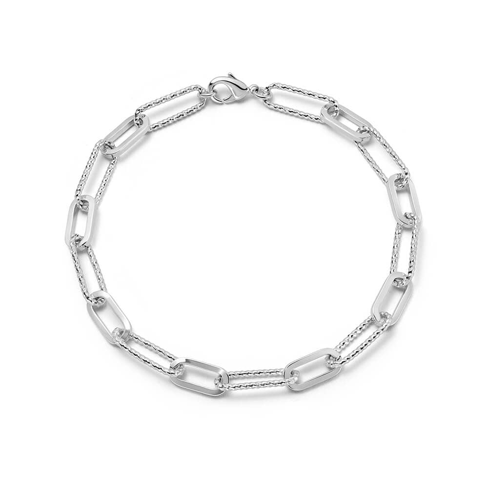 Daisy London - Polly Newman Paperclip Chain Bracelet - Silver