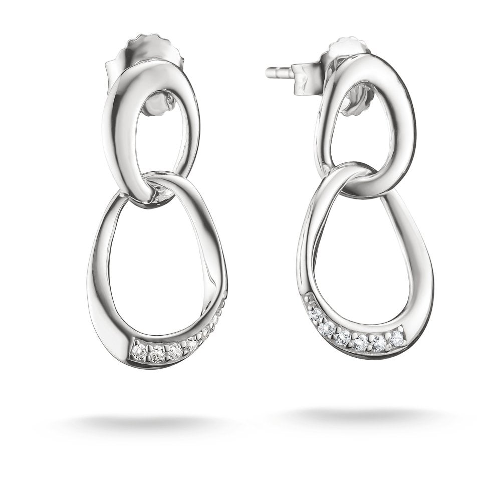 Thomas Sabo - Together Dangle Earrings With White Zirconia - Silver
