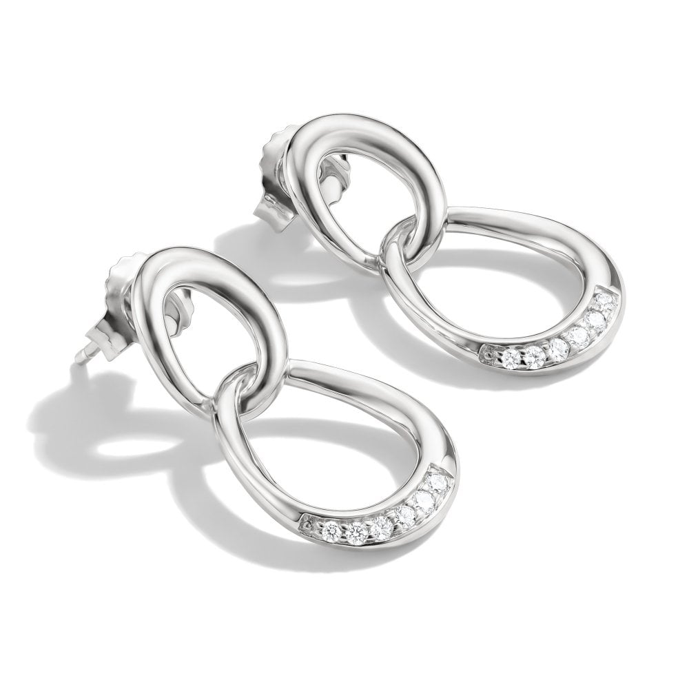 Thomas Sabo - Together Dangle Earrings With White Zirconia - Silver