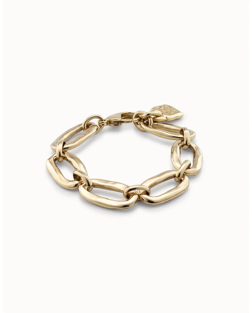 UNOde50 - Eslabomba Plated Oval Link Chain Bracelet - Gold