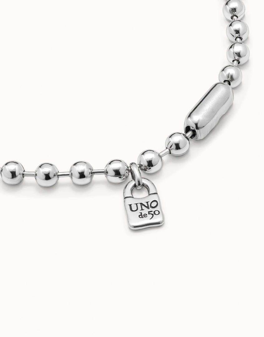 UNOde50 - Copito De Nieve Beaded Necklace - Silver