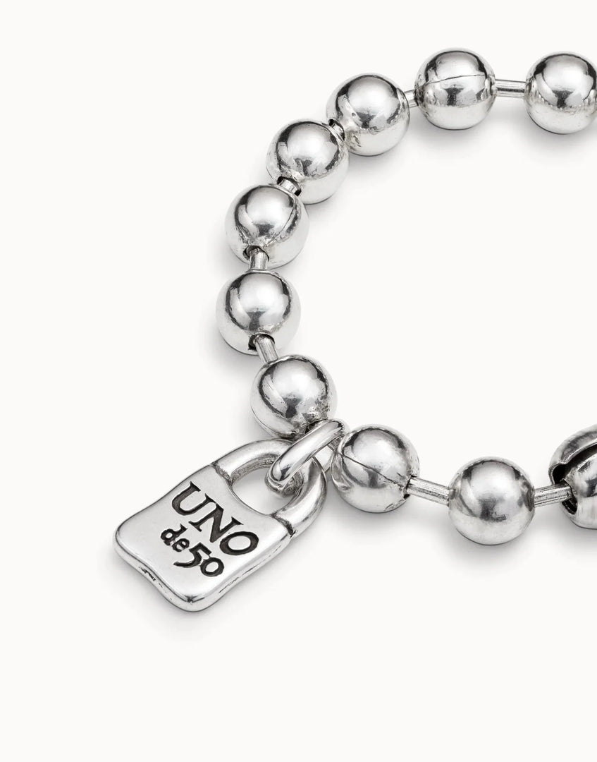 UNOde50 - Copito De Nieve Beaded Bracelet - Silver
