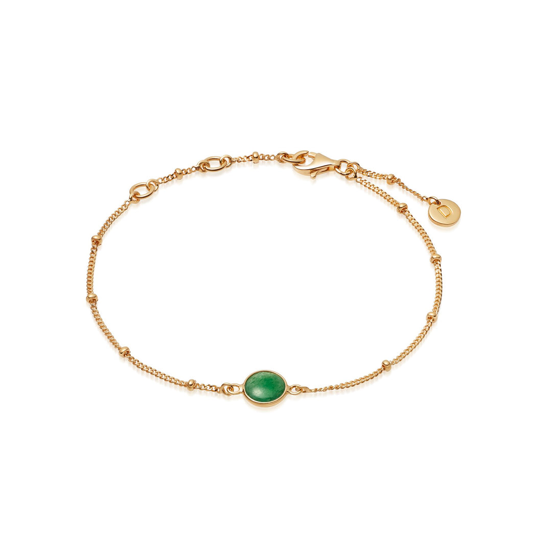 Daisy London - Green Aventurine Healing Bracelet - Gold